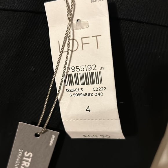 NWT Loft Black Straight Leg dress pants size 4 - Picture 3 of 4